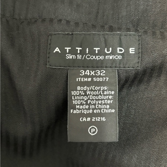 Mens Attitude Grey Striped Suit - Picture 5 of 5